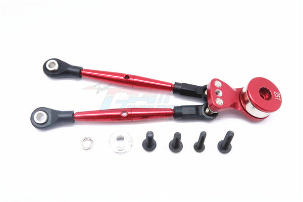 Tamiya Wild Willy 2 Aluminum Hi-Torque Servo Saver 25T With Aluminum Tie Rod - 1Set Red