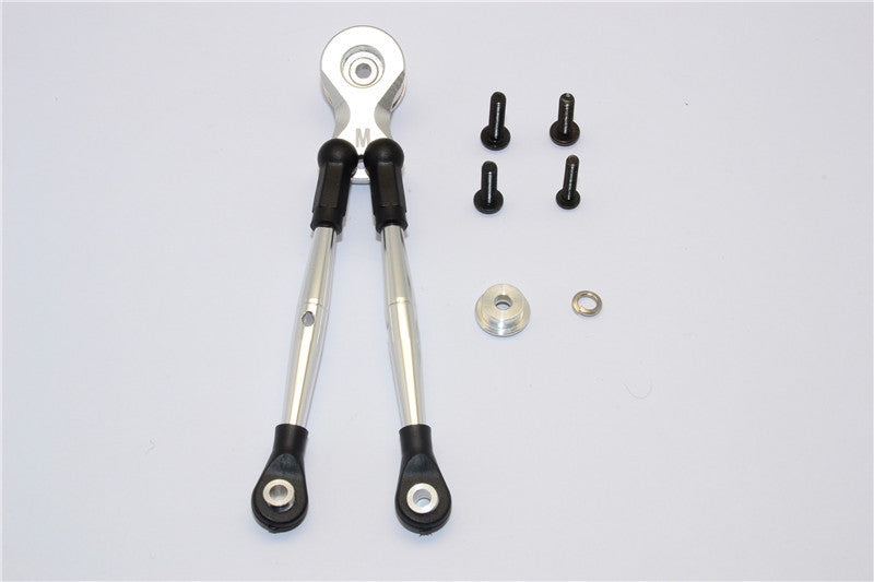 Tamiya Wild Willy 2 Aluminum Hi-Torque Servo Saver 25T With Aluminum Tie Rod - 1 Set Silver