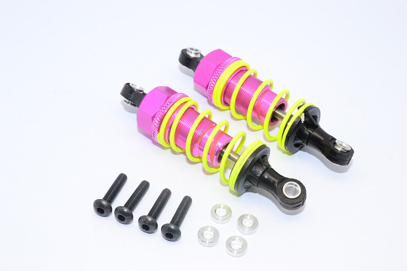 Tamiya Wild Willy 2 Aluminum Front/Rear Adjustable Damper With Plastic Ball Top - 1Pr Set Pink