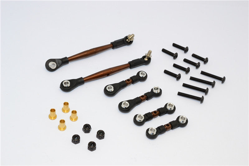 Tamiya Wild Willy 2 Spring Steel Anti-Thread Turnbuckle - 6Pcs Set Black