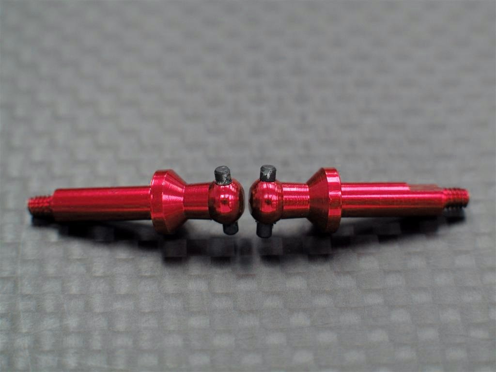 XMods Generation 1 Aluminum Rear Wheel Shaft - 1Pr Red
