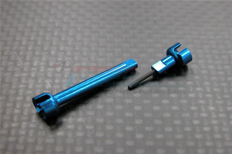 XMods Generation 1 Aluminum Rear Gear Differential Joint - 2Pcs Blue