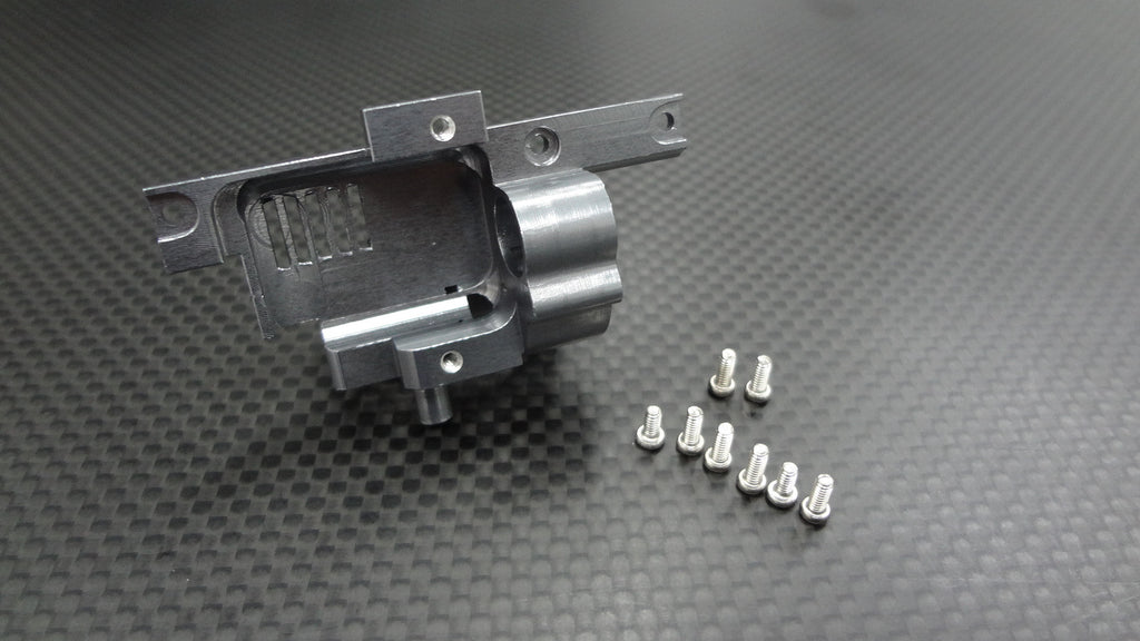 XMods Evolution Touring Aluminum Rear Gear Box Front Cover With Screws - 1Pc Set Gray Silver
