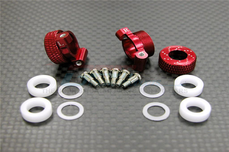 XMods Evolution Touring Aluminum Rear Adjustable Knuckle Arm With Delrin Collars & Screws - 1Pr Set Red