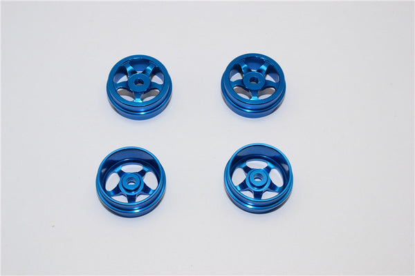 XMods Evolution Touring Aluminum Front & Rear Bold Rims (Star) - 4Pcs Set (Ridge) Blue