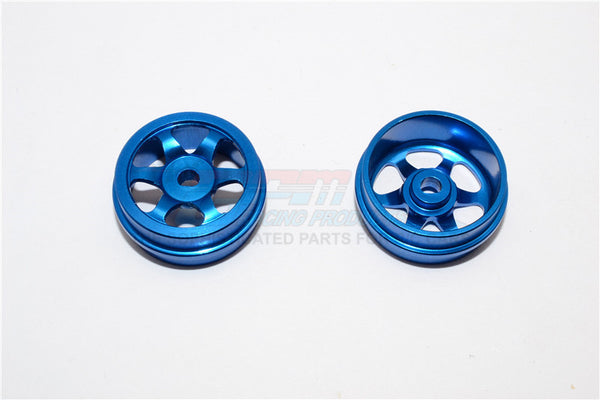 XMods Generation 1 Aluminum Front/Rear Bold Rims (6 Poles) - 1Pr (Ridge) Blue