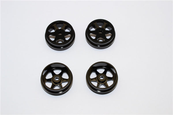 XMods Evolution Touring Aluminum Front & Rear Sinkage Rims (6 Poles) - 4Pcs (Ridge) Black