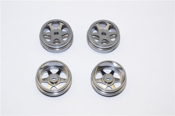 XMods Evolution Touring Aluminum Front & Rear Sinkage Rims (6 Poles) - 4Pcs (Ridge) Gray Silver