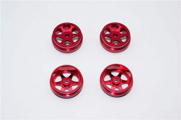 XMods Evolution Touring Aluminum Front & Rear Sinkage Rims (6 Poles) - 4Pcs (Ridge) Red