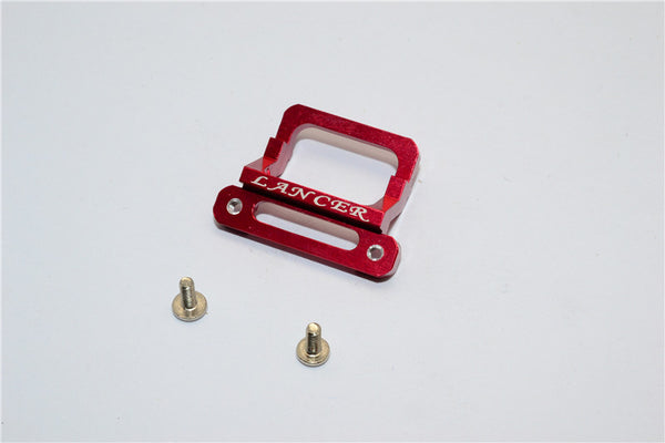 XMods Evolution Touring Aluminum Front Body Lock Plate With Screws (For Lancer) - 1Pc Set Red