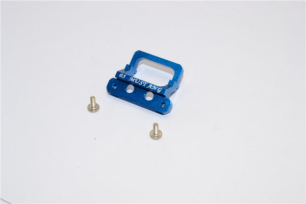 XMods Evolution Touring Aluminum Front Body Lock Plate With Screws (For Mustang) - 1Pc Set Blue