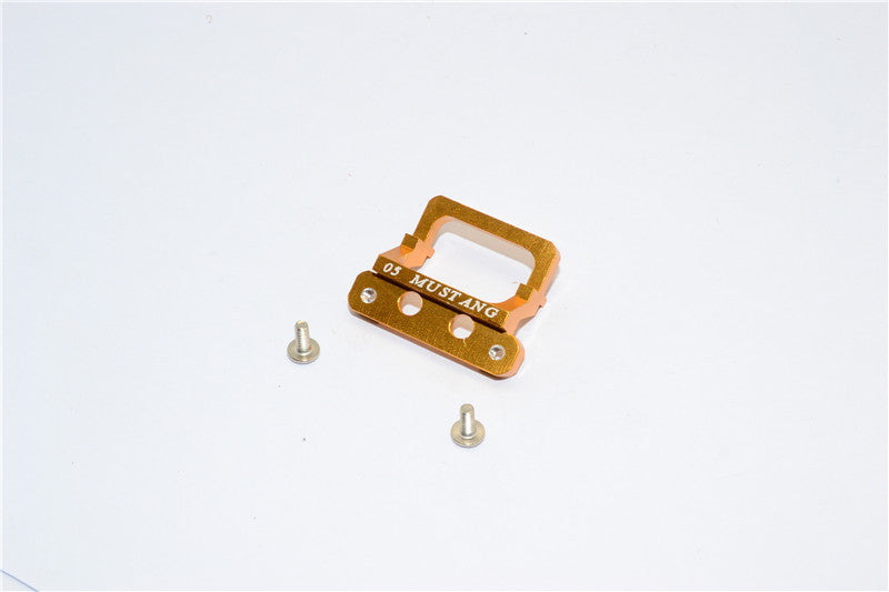 XMods Evolution Touring Aluminum Front Body Lock Plate With Screws (For Mustang) - 1Pc Set Gold