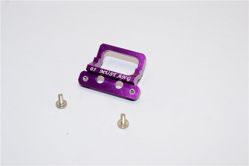 XMods Evolution Touring Aluminum Front Body Lock Plate With Screws (For Mustang) - 1Pc Set Purple