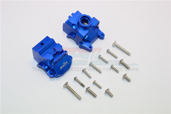 Traxxas XO-01 Supercar / Deegan 38 Fiesta ST Rally Aluminum Front Gear Box - 2Pcs Set Blue