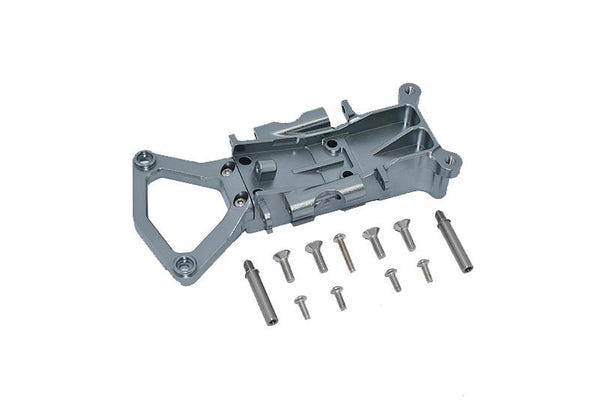 Traxxas XO-01 Supercar Aluminum Front Gear Box Case - 12Pc Set Gray Silver