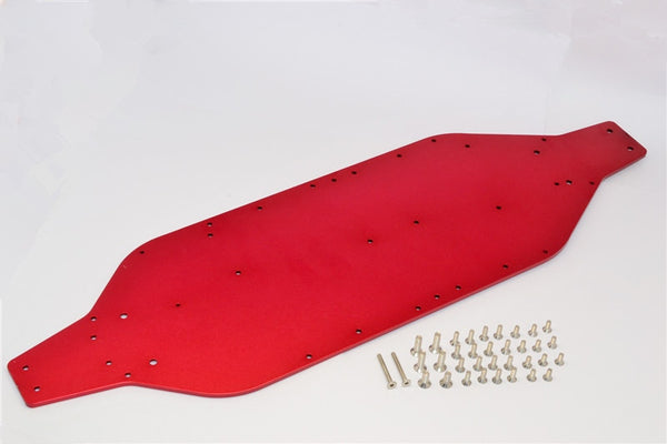 Traxxas XO-01 Supercar Aluminum 4mm Main Chassis With Stainless Steel Screws - 1 Set Red
