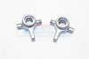Traxxas XO-01 Supercar Aluminum Front Knuckle Arm - 1Pr Gray Silver