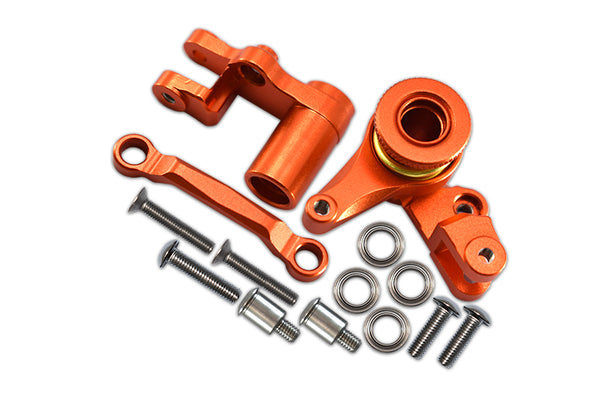 Traxxas XO-01 Supercar Aluminum Steering Assembly With Bearings & Stainless Steel Screws - 1 Set Orange