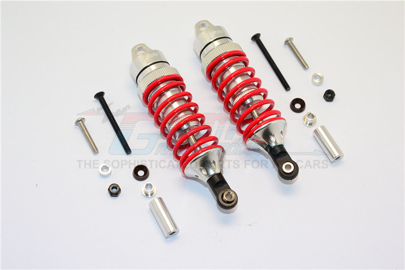 Traxxas XO-01 Supercar Aluminum Front/Rear Adjustable Spring Damper - 1Pr Set Silver