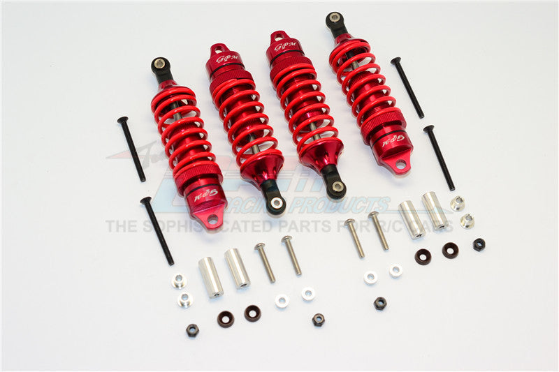 Traxxas XO-01 Supercar Aluminum Front/Rear Adjustable Spring Damper - 2Pr Set Red