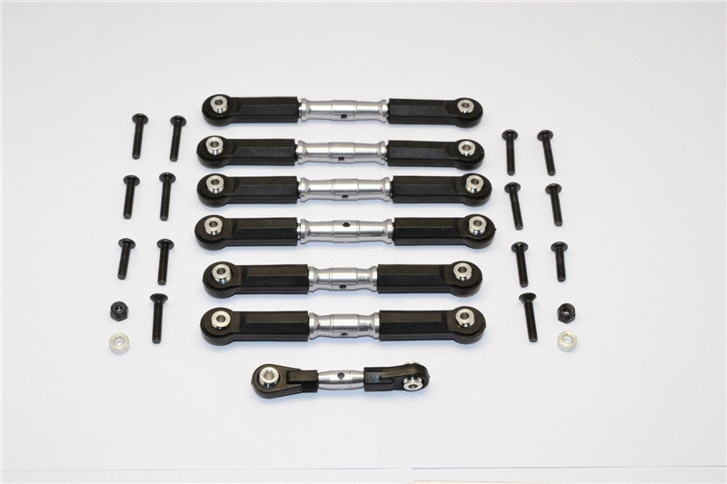 Traxxas XO-01 Supercar Aluminum Completed Tie Rod - 7Pcs Set Gray Silver