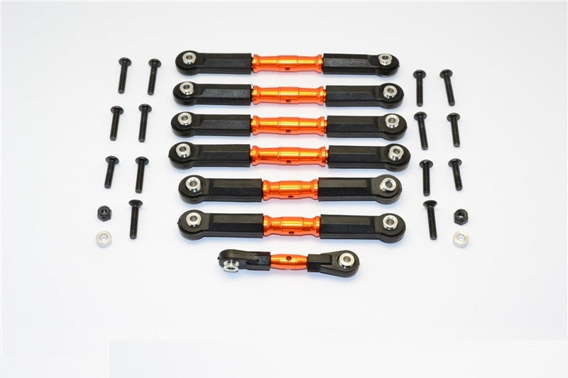 Traxxas XO-01 Supercar Aluminum Completed Tie Rod - 7Pcs Set Orange