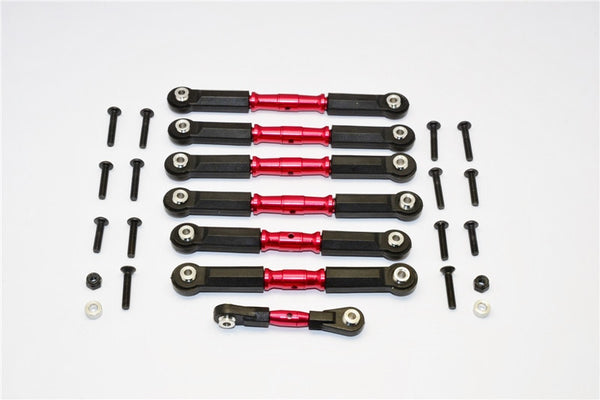 Traxxas XO-01 Supercar Aluminum Completed Tie Rod - 7Pcs Set Red