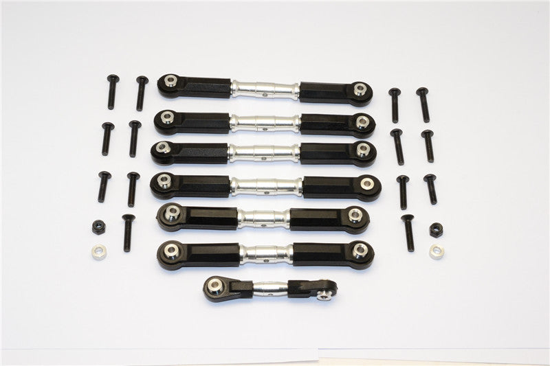 Traxxas XO-01 Supercar Aluminum Completed Tie Rod - 7Pcs Set Silver