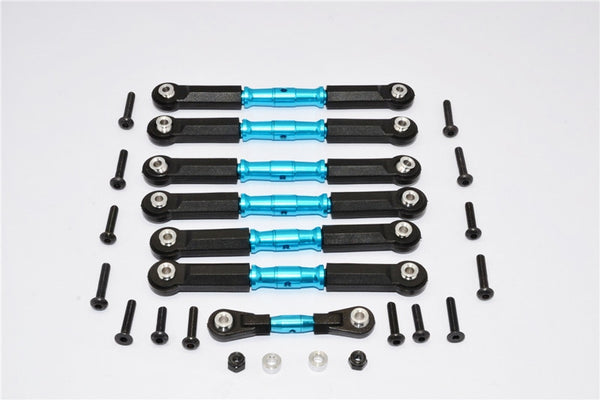 Traxxas XO-01 Supercar Aluminum Completed Tie Rod - 7Pcs Set Sky Blue