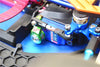 Traxxas XO-01 Supercar Aluminum Servo Horn With Stainless Steel Adjustable Steering Link - 9Pc Set Orange