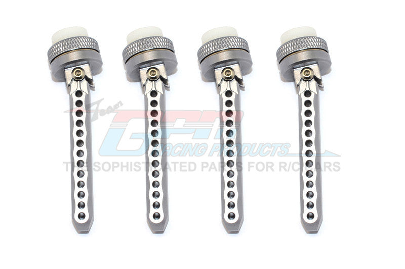Traxxas XO-01 Aluminum Front+Rear Adjustable Magnet Body Posts (OD20mm Magnet) - 1 Set Gray Silver