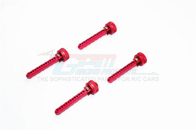 Traxxas XO-01 Aluminum Front+Rear Adjustable Magnet Body Posts (OD 20mm Magnet) - 1 Set Red