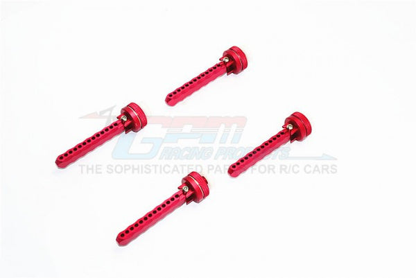 Traxxas XO-01 Aluminum Front+Rear Adjustable Magnet Body Posts (OD 20mm Magnet) - 1 Set Red