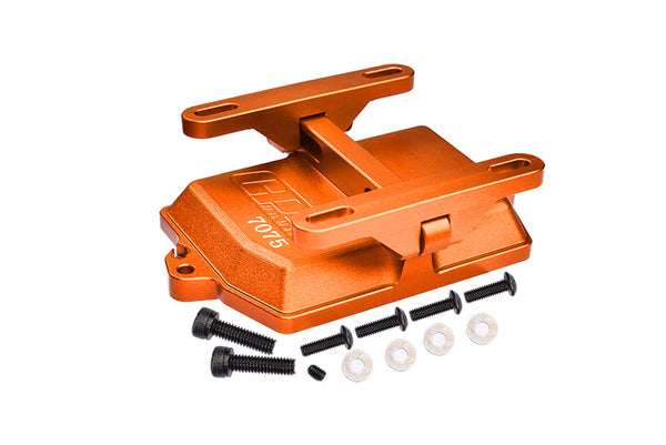 Aluminum 7075-T6 Receiver Box Cover With Electric Adjustment Bracket For 1:5 Traxxas X Maxx 6S / X Maxx 8S / XRT 8S Monster Truck Upgrades - Orange