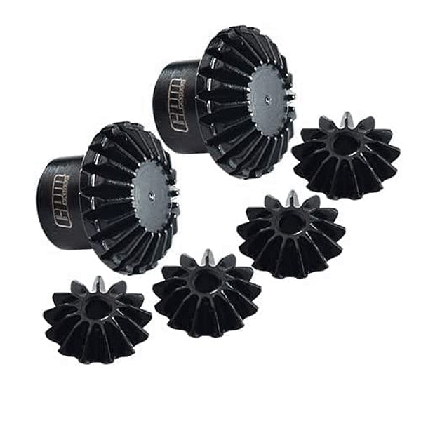 Medium Carbon Steel Front Or Middle Or Rear Differential Gear Set For 1:5 Traxxas X Maxx 6S / X Maxx 8S / XRT 8S Monster Truck Upgrades - Black