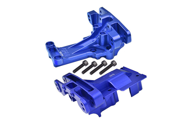 Aluminum 7075 Front And Rear Upper Bulkhead Set For 1:5 Traxxas X Maxx 8S 77086-4 / XRT 8S 78086-4 Monster Truck Upgrades - Blue