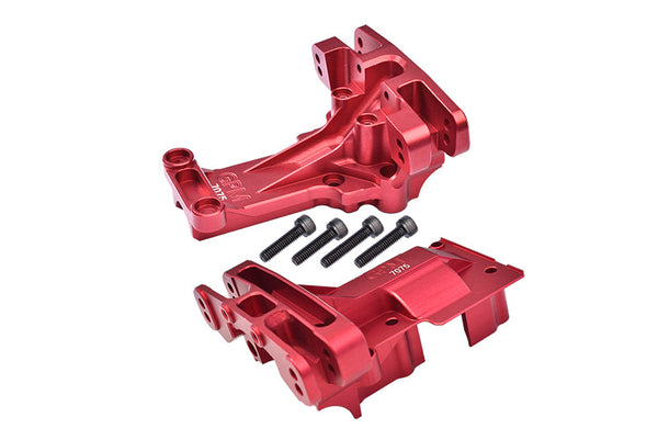 Aluminum 7075 Front And Rear Upper Bulkhead Set For 1:5 Traxxas X Maxx 8S 77086-4 / XRT 8S 78086-4 Monster Truck Upgrades - Red