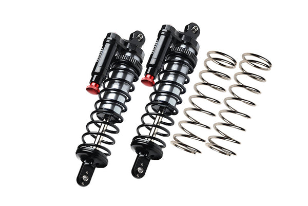 ALUMINUM 6061-T6 Front Or Rear L-Shape Piggy Back (Built-In Piston Spring) Adjustable Spring Dampers Shock Absorbers For Traxxas 1:5 XRT 8S Monster Truck 78086-4 Upgrades - Silver