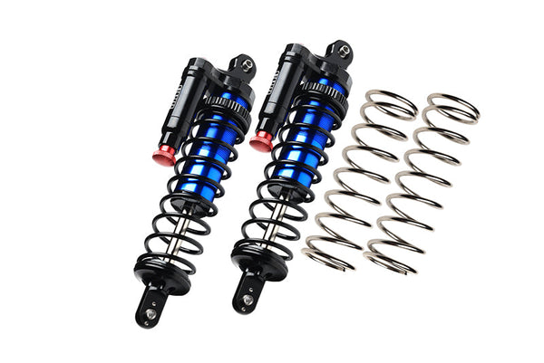 ALUMINUM 6061-T6 Front Or Rear L-Shape Piggy Back (Built-In Piston Spring) Adjustable Spring Dampers Shock Absorbers For Traxxas 1:5 XRT 8S Monster Truck 78086-4 Upgrades - Blue