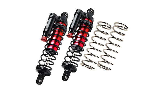 ALUMINUM 6061-T6 Front Or Rear L-Shape Piggy Back (Built-In Piston Spring) Adjustable Spring Dampers Shock Absorbers For Traxxas 1:5 XRT 8S Monster Truck 78086-4 Upgrades - Red