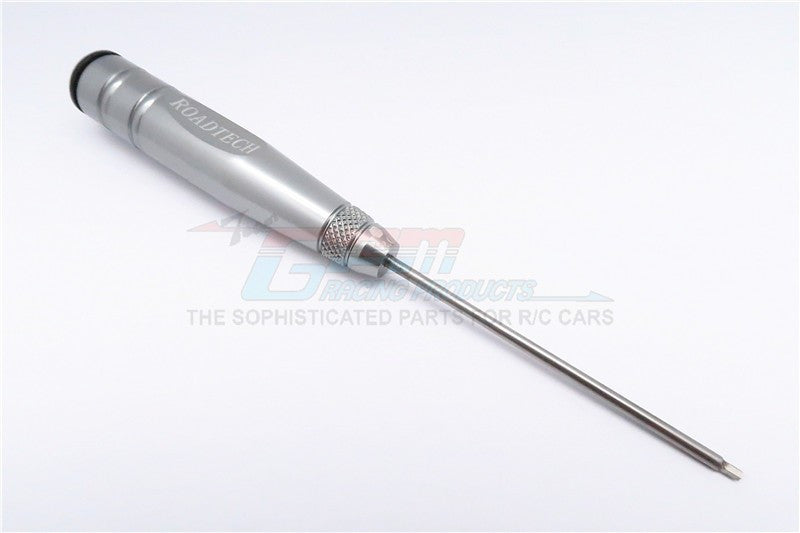 Aluminum Hex Screw Driver Of New Handle Design With 2.0mm Steel Long Pin - 1Pc Gray Silver