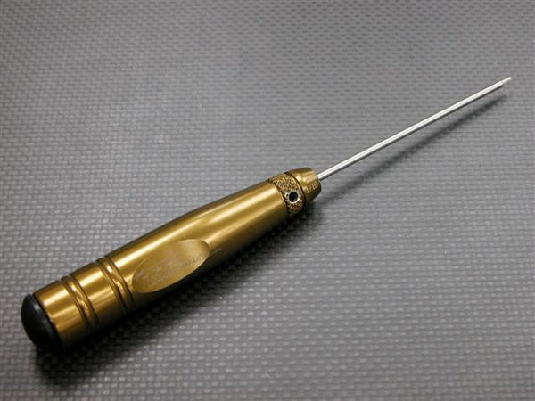Aluminum Hex Screw Driver With 1/16 Steel Long Pin - 1Pc Golden Black