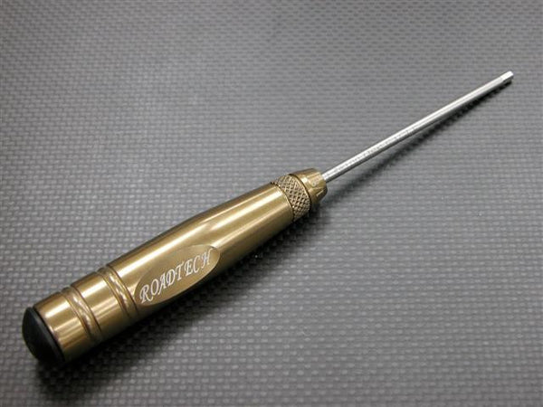 Aluminum Hex Screw Driver With 1/8 Steel Long Pin - 1Pc Golden Black
