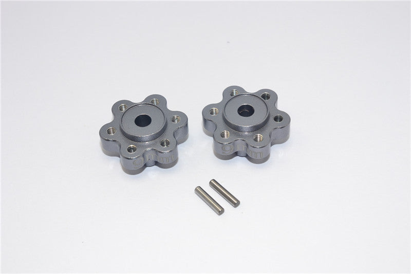 Axial Yeti Aluminum 2.2 Wheel Hub Adapters (9mm Thickness) - 1Pr Set Gray Silver