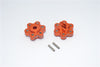 Axial Yeti Aluminum 2.2 Wheel Hub Adapters (9mm Thickness) - 1Pr Set Orange