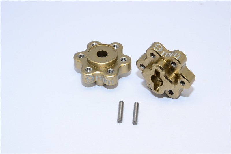 Axial Yeti Aluminum 2.2 Wheel Hub Adapters (9mm Thickness) - 1Pr Set Titanium