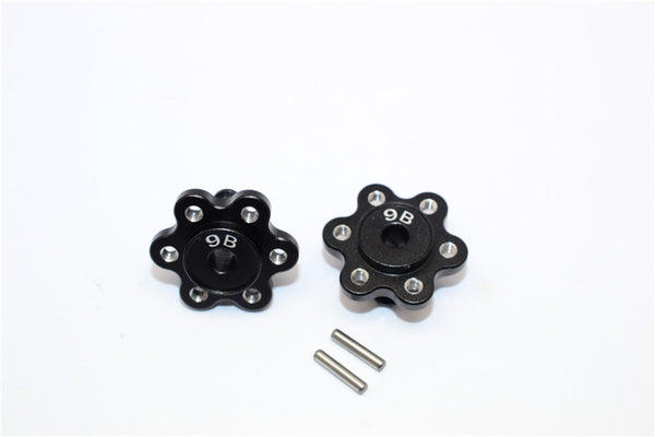Axial Yeti Aluminum 2.2 Wheel Hub Adapters (9mm Thickness) Economy Version - 1Pr Set Black