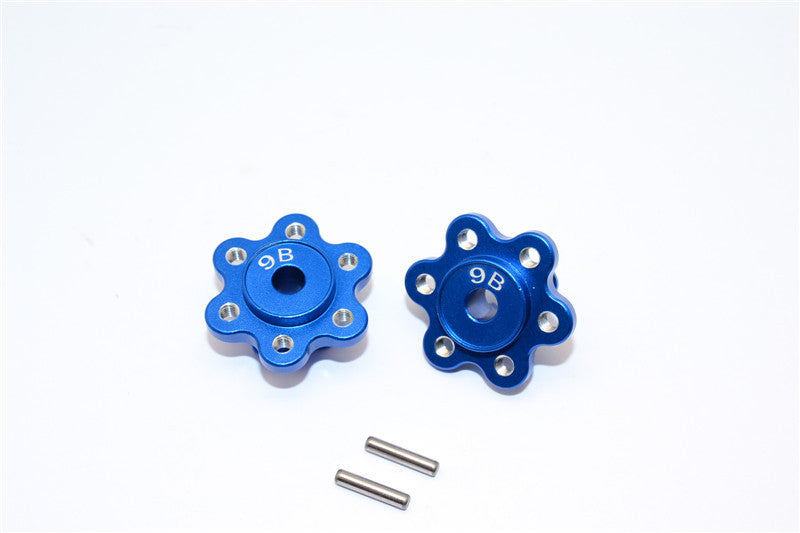 Axial Yeti Aluminum 2.2 Wheel Hub Adapters (9mm Thickness) Economy Version - 1Pr Set Blue