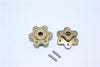 Axial Yeti Aluminum 2.2 Wheel Hub Adapters (9mm Thickness) Economy Version - 1Pr Set Titanium