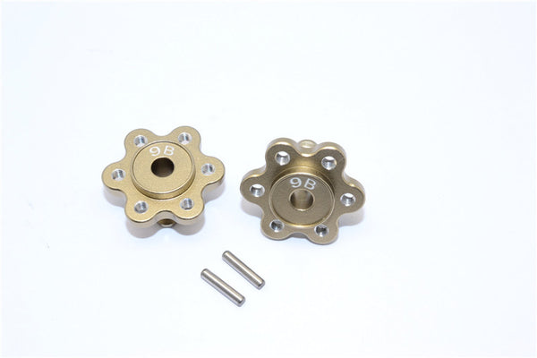 Axial Yeti Aluminum 2.2 Wheel Hub Adapters (9mm Thickness) Economy Version - 1Pr Set Titanium